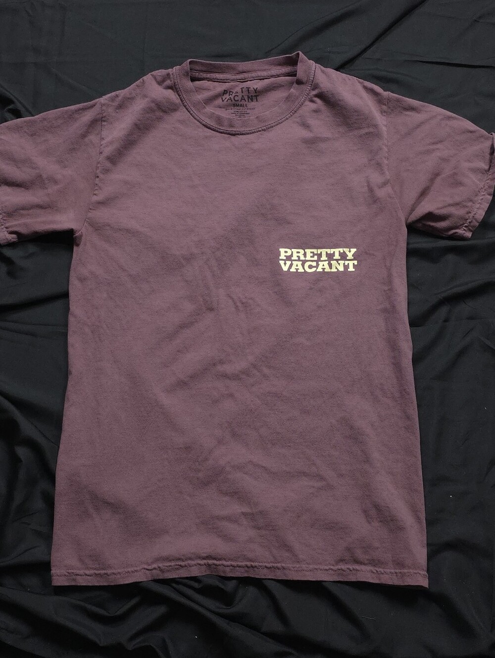 Pretty Vacant Mens Small Burgundy Graphic T Shirt Watch Time Is On Your Side